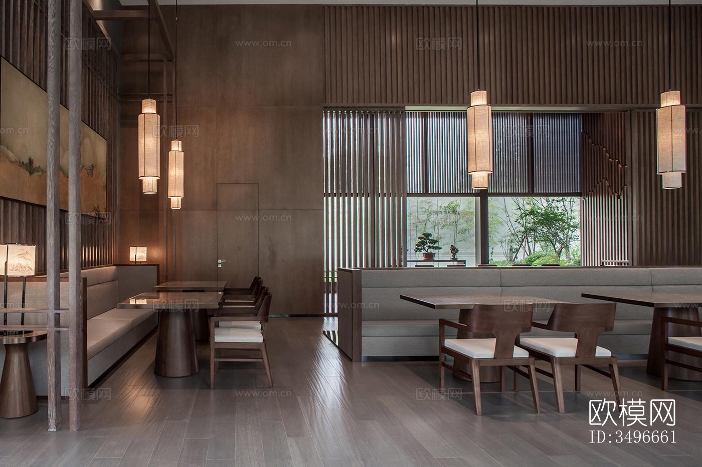 新中式售楼处效果图下载（渲染图13）