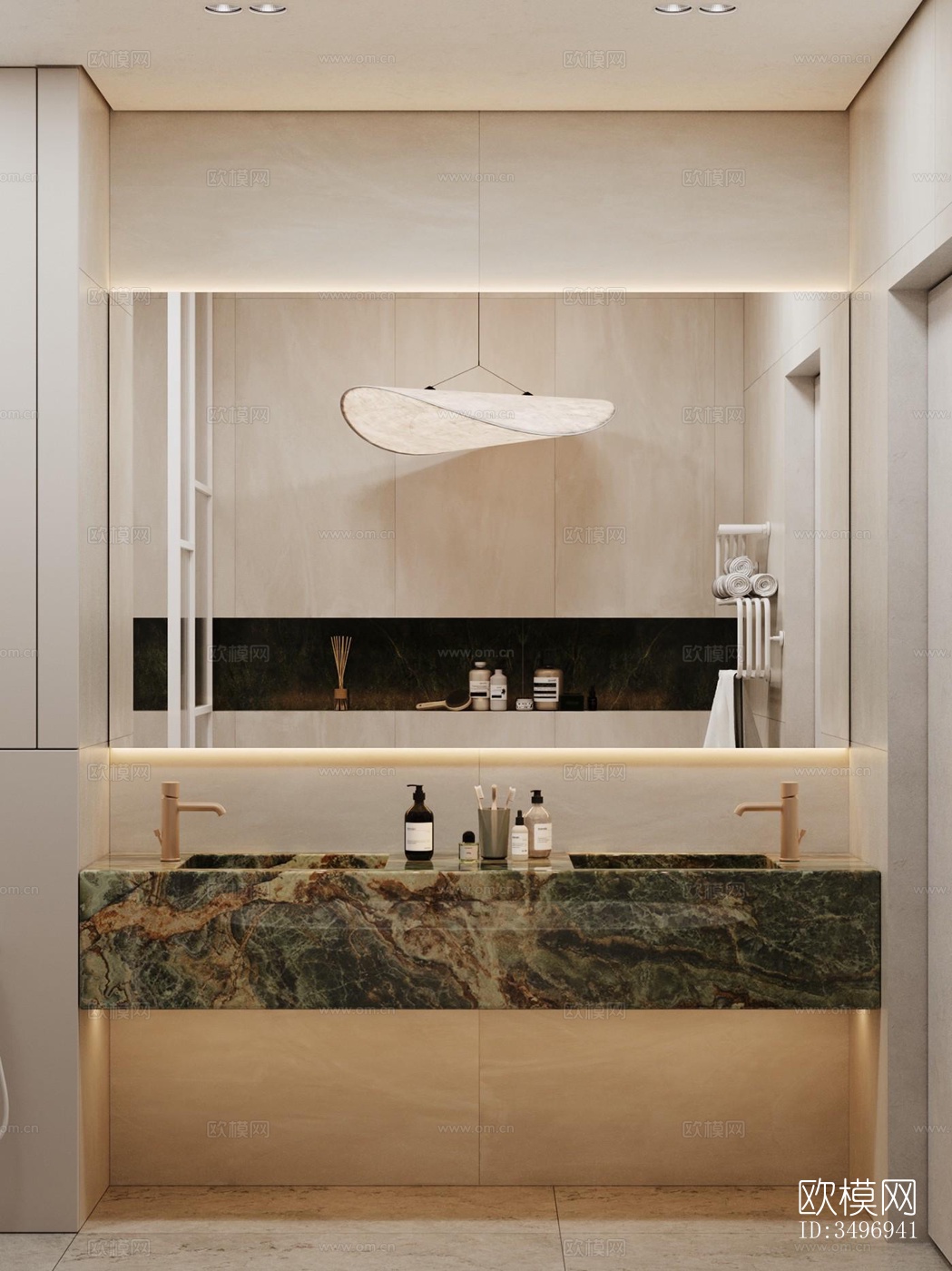 现代大平层效果图下载（渲染图20）