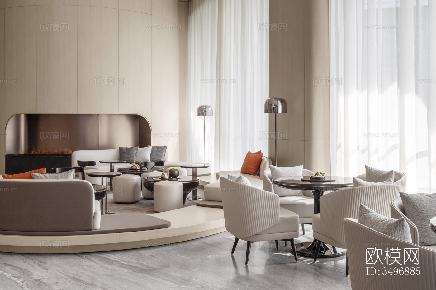 现代售楼处效果图下载（渲染图2）