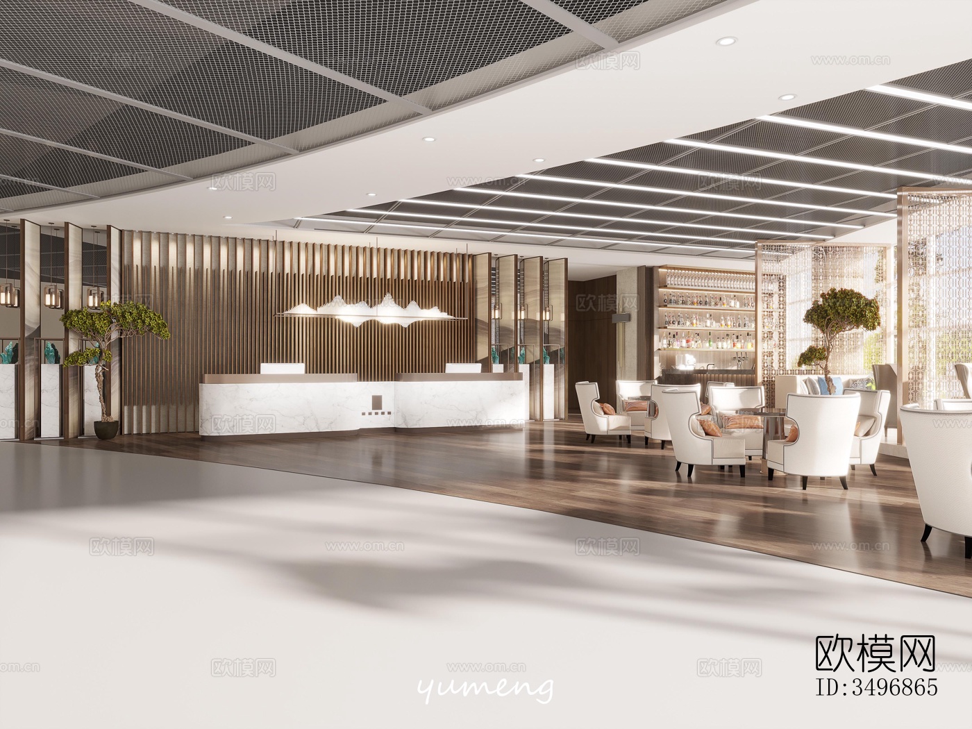 现代售楼处效果图下载（渲染图4）