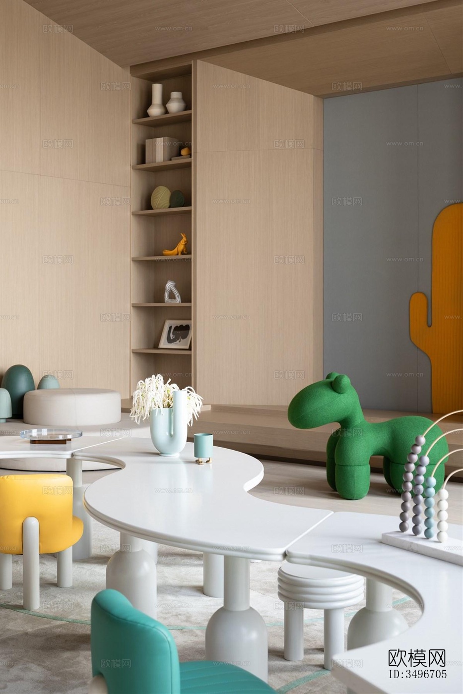 新中式售楼处效果图下载（渲染图13）