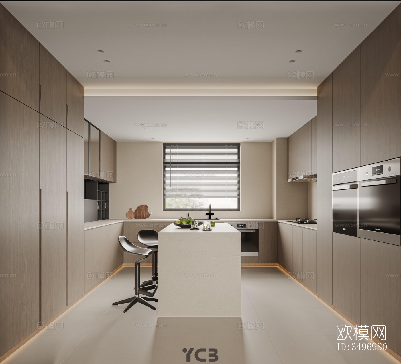 现代大平层效果图下载（渲染图20）