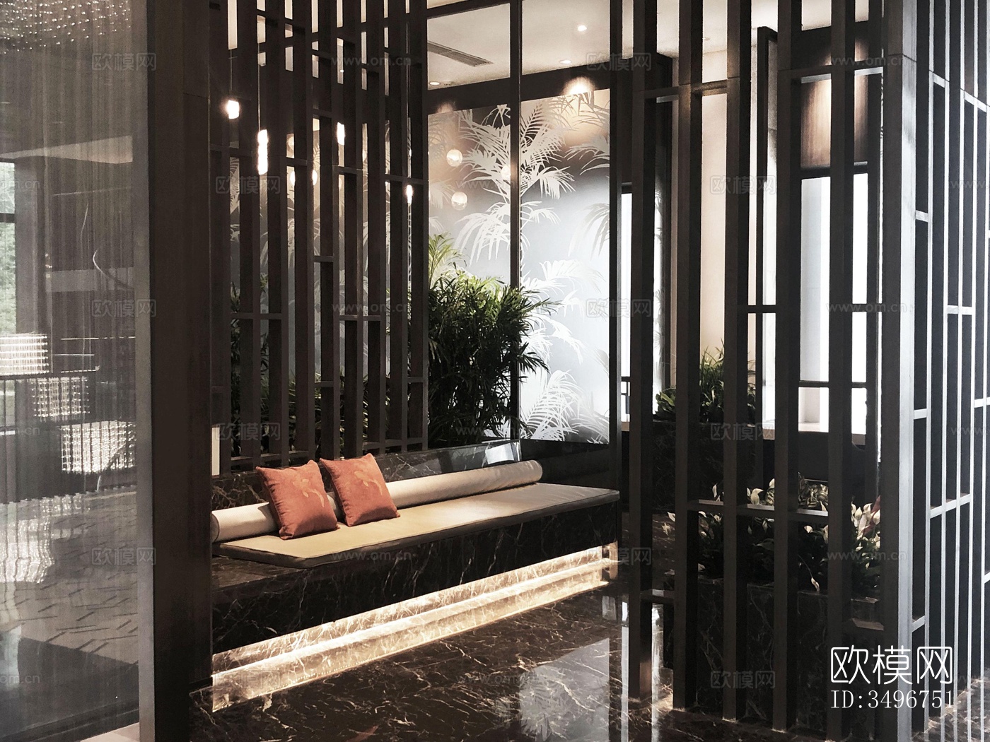 新中式售楼处效果图下载（渲染图14）