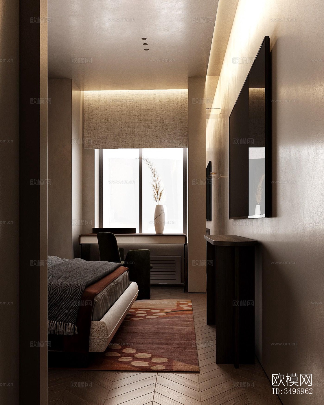 现代大平层效果图下载（渲染图13）