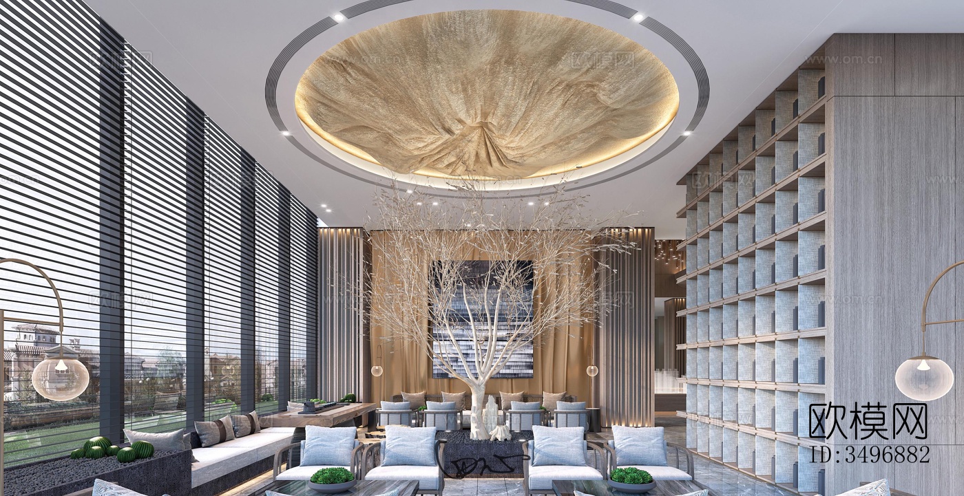 现代售楼处效果图下载（渲染图3）