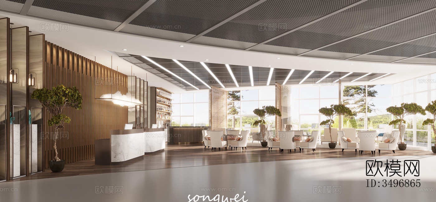 现代售楼处效果图下载（渲染图5）