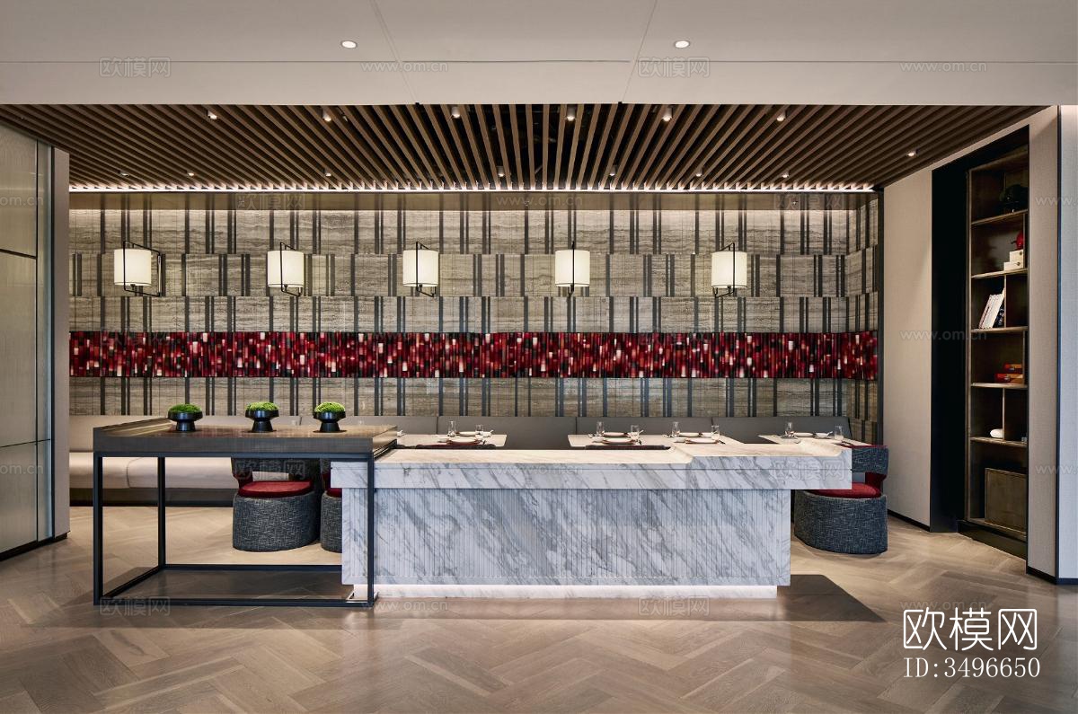 新中式售楼处效果图下载（渲染图3）