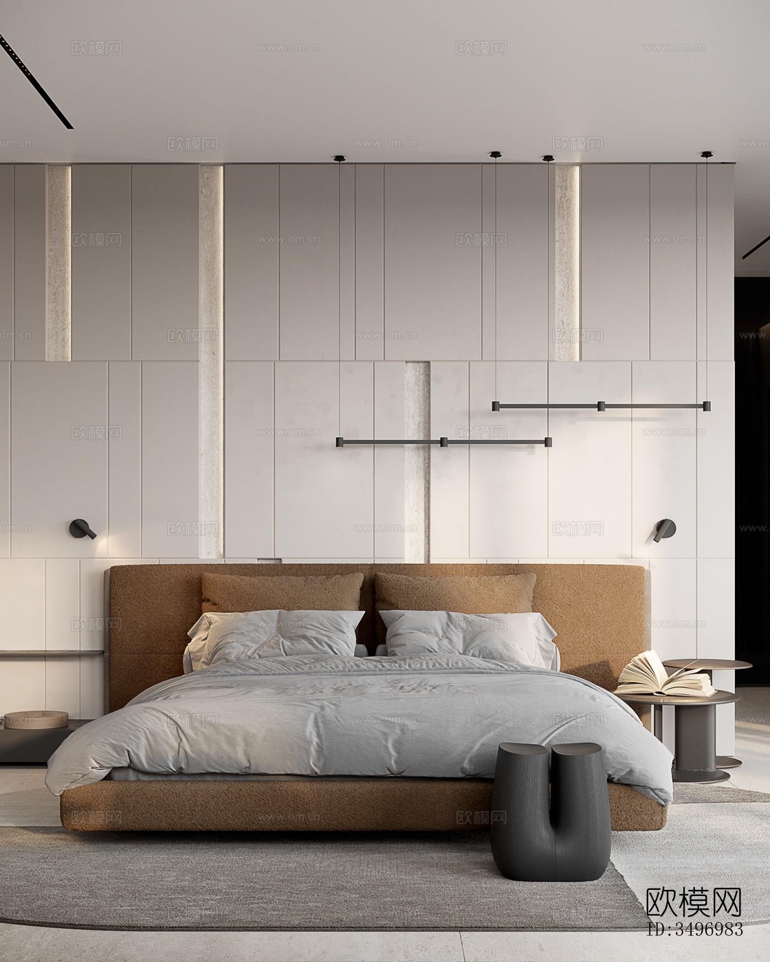 现代大平层效果图下载（渲染图10）