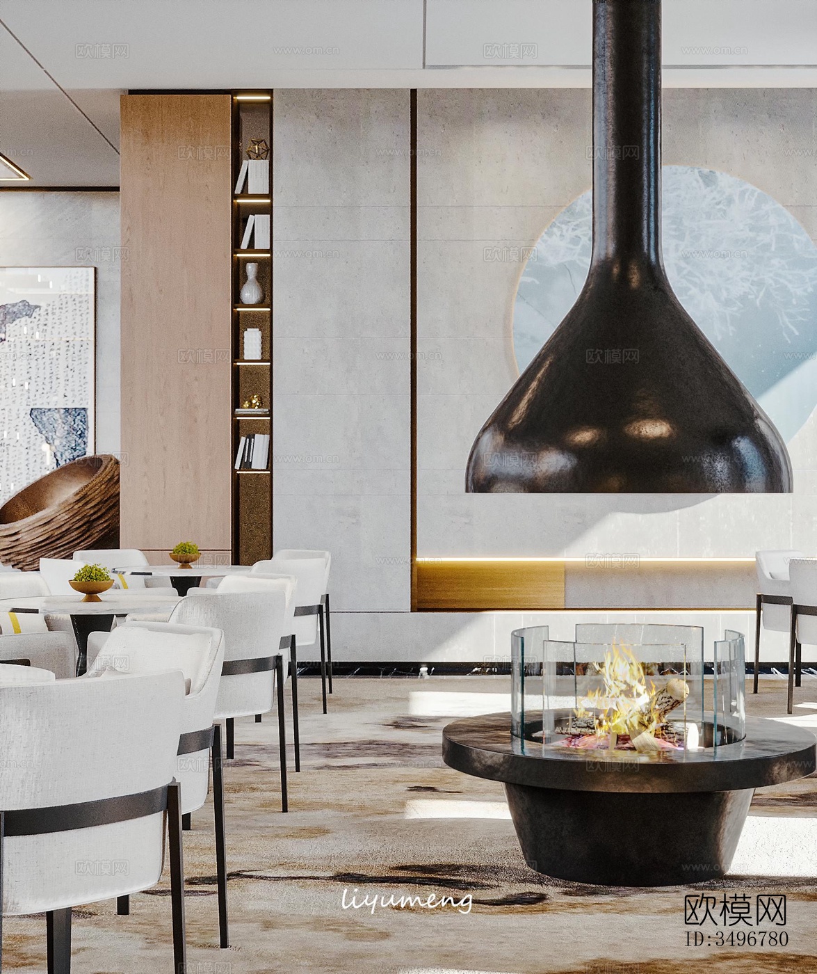 现代售楼处效果图下载（渲染图3）