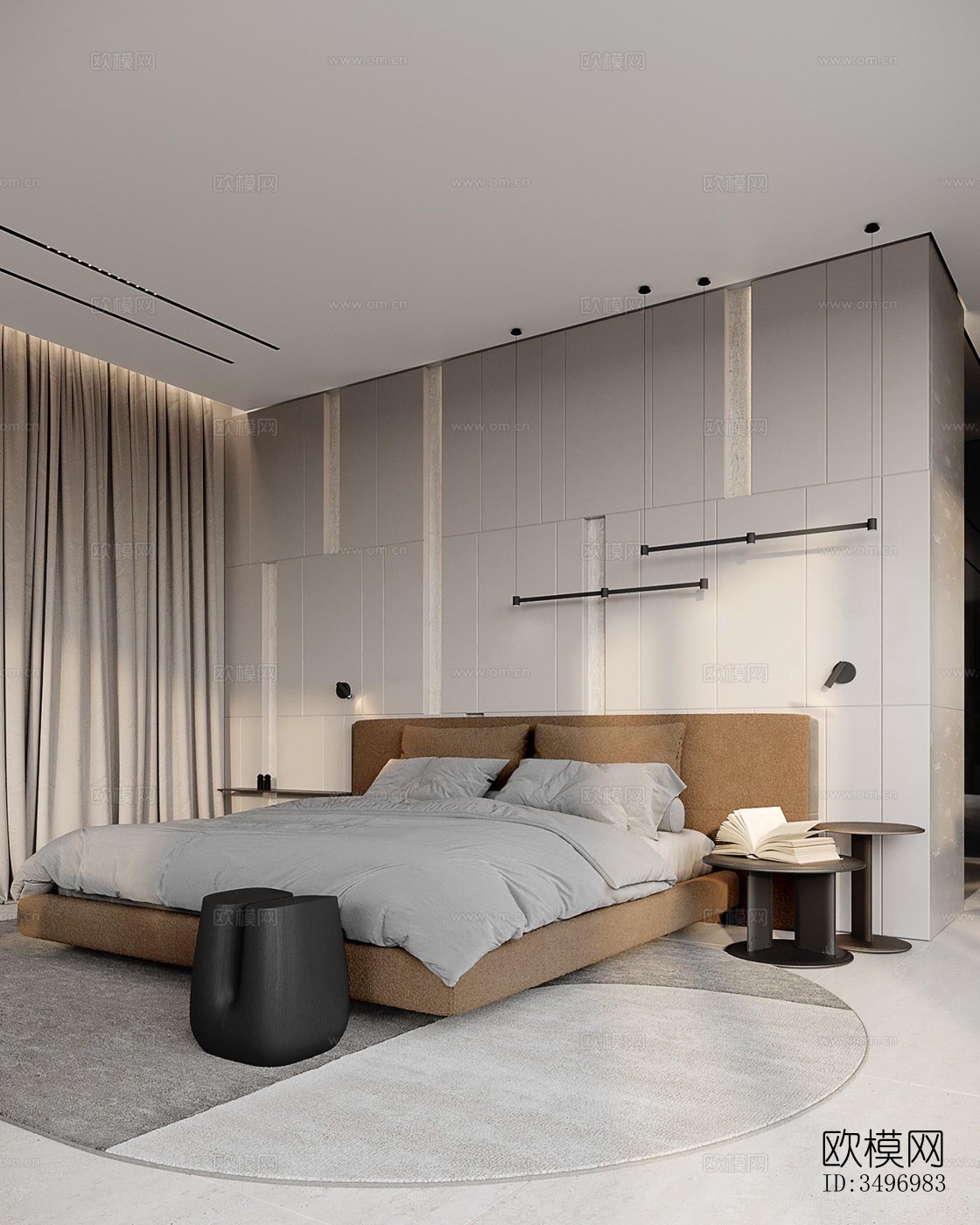 现代大平层效果图下载（渲染图13）