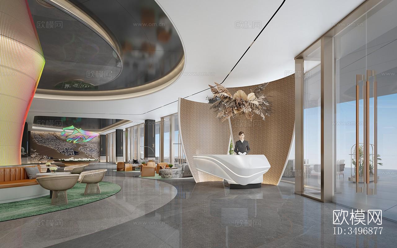 现代售楼处效果图下载（渲染图12）