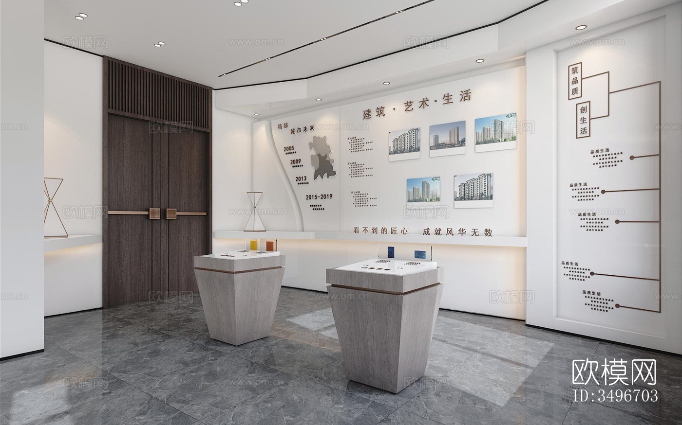 新中式售楼处效果图下载（渲染图7）