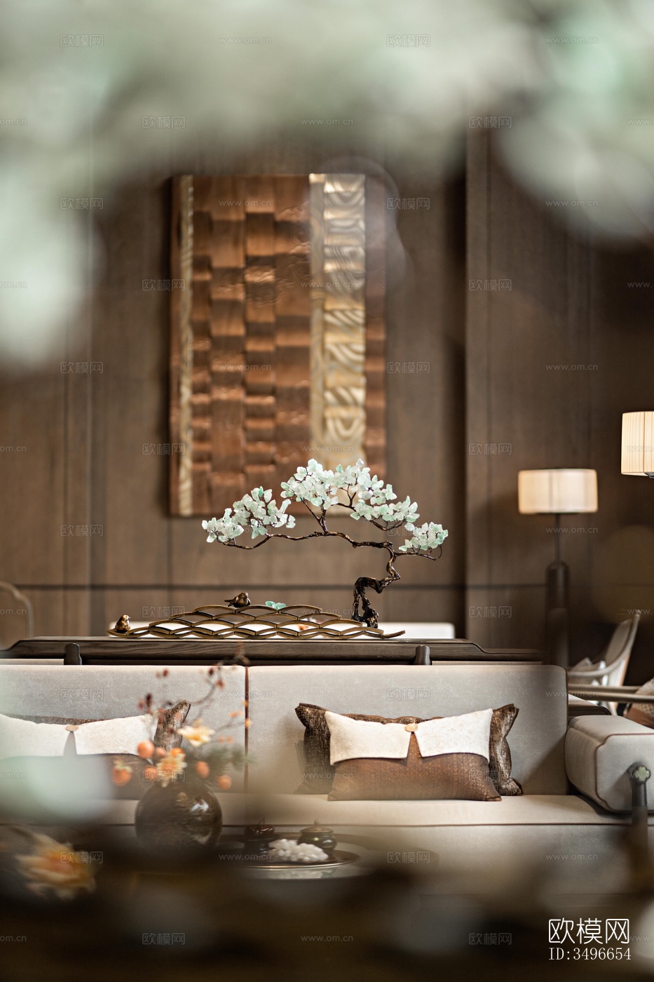 新中式售楼处效果图下载（渲染图9）