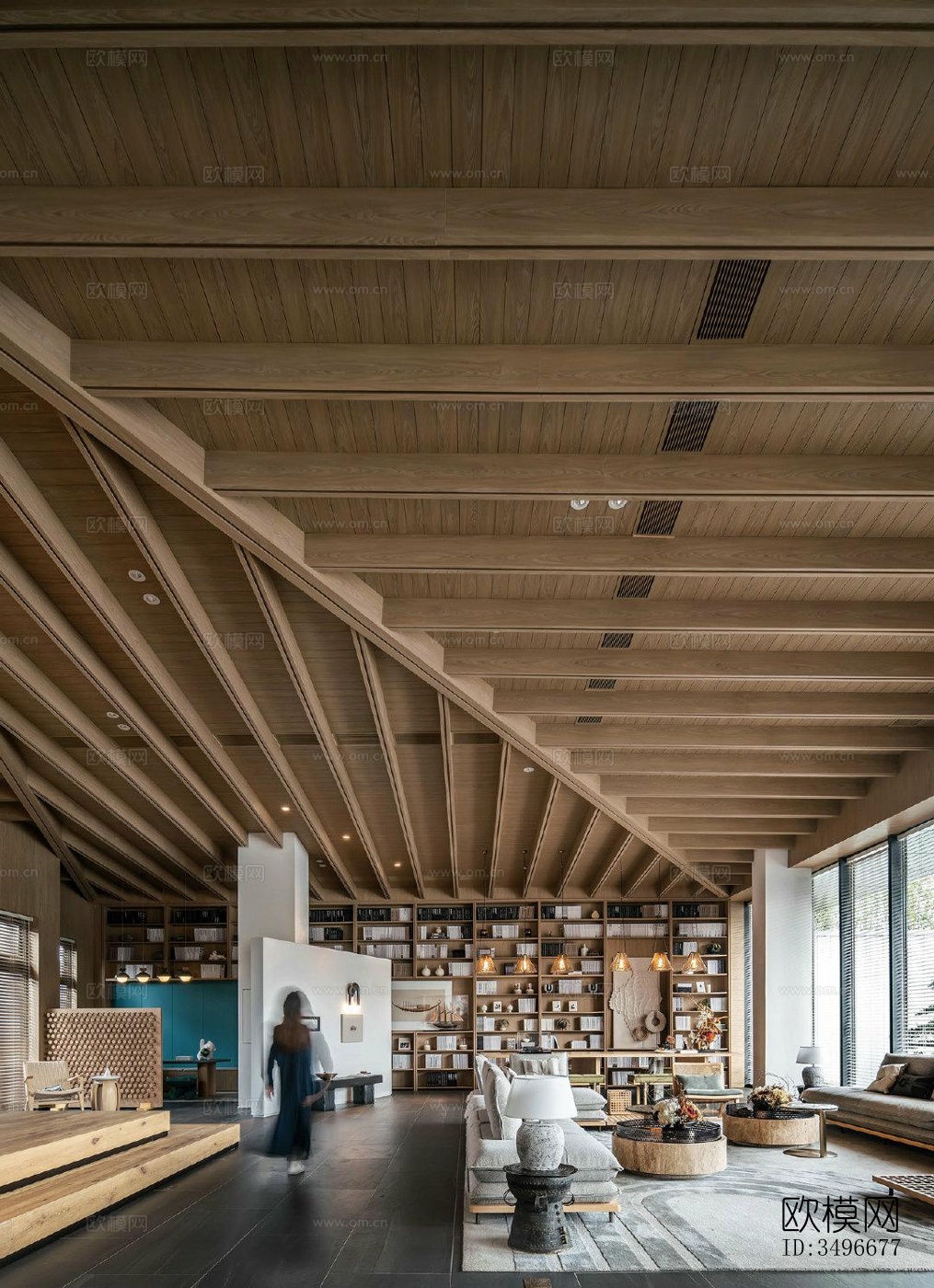 新中式售楼处效果图下载（渲染图3）