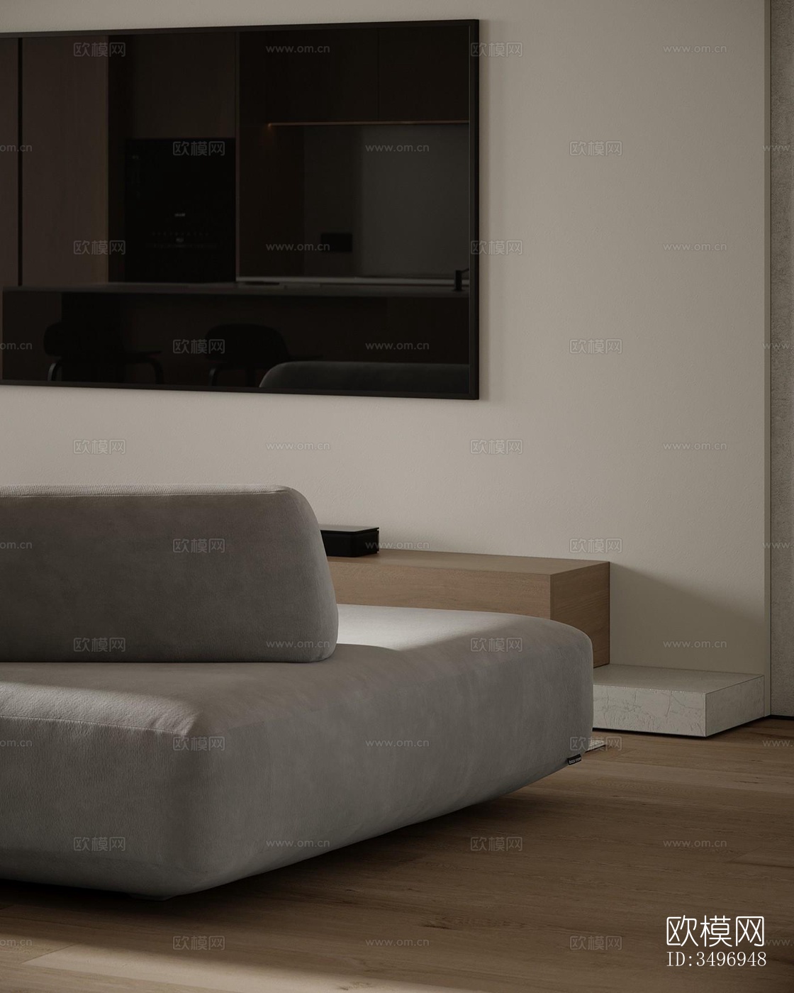 现代大平层效果图下载（渲染图19）