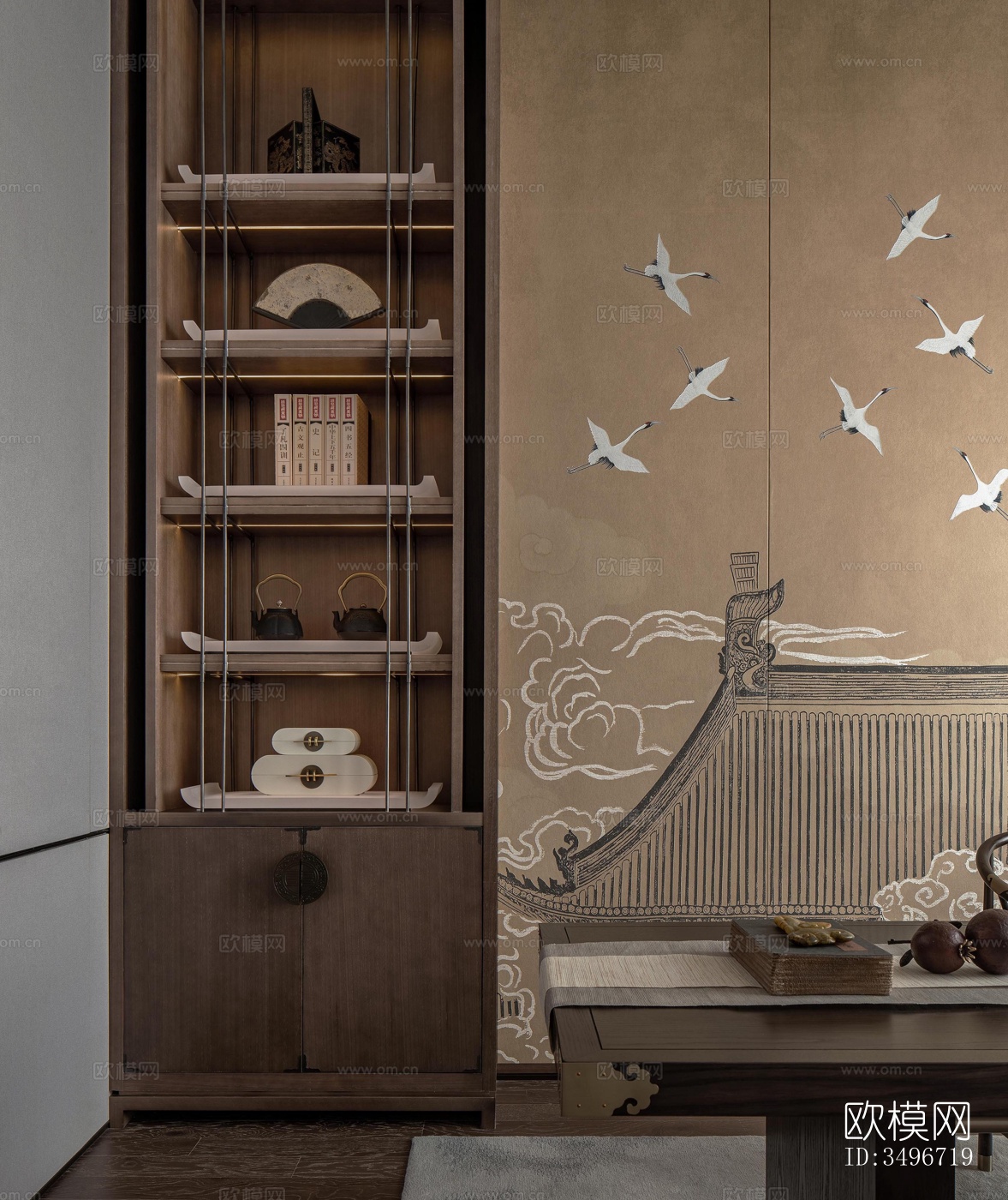 新中式售楼处效果图下载（渲染图11）