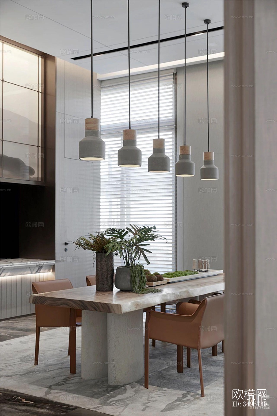 新中式售楼处效果图下载（渲染图6）