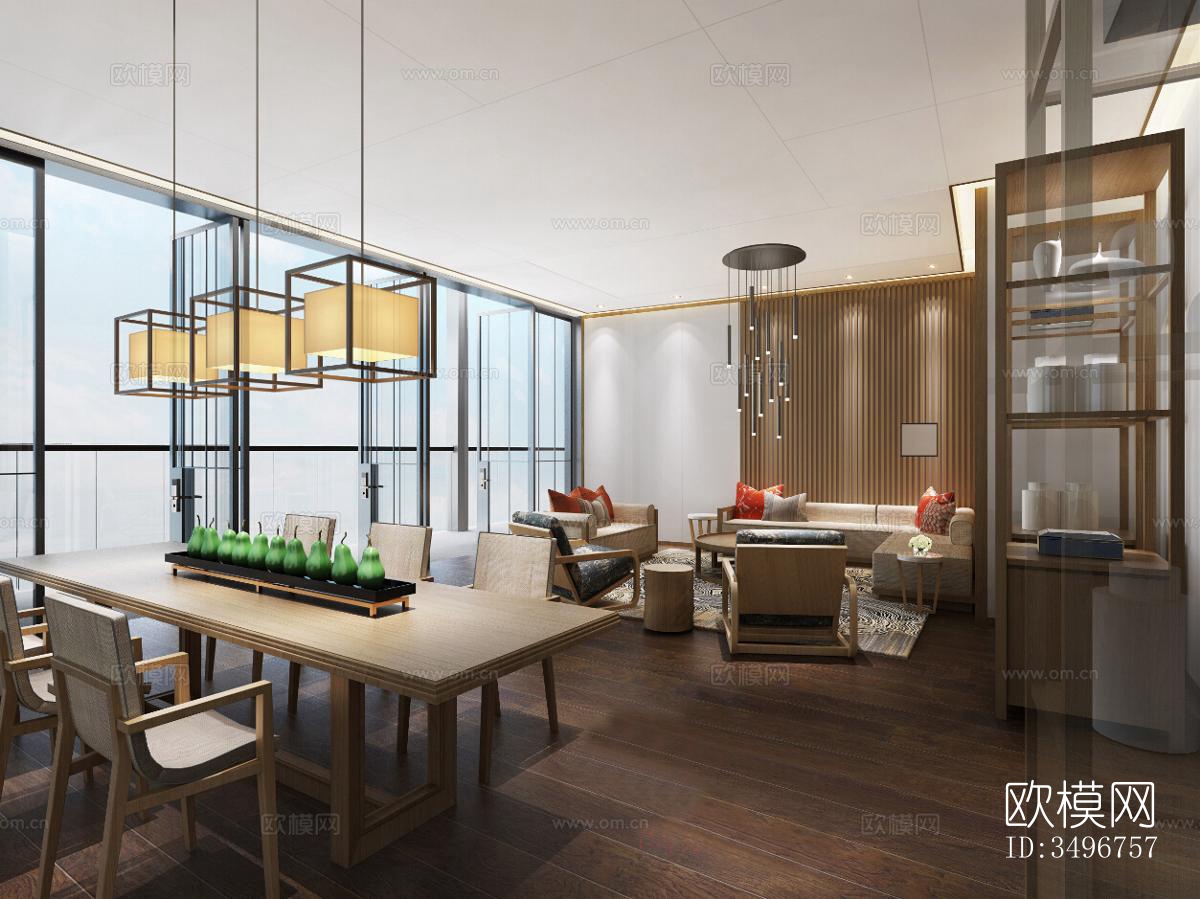 现代售楼处效果图下载（渲染图3）