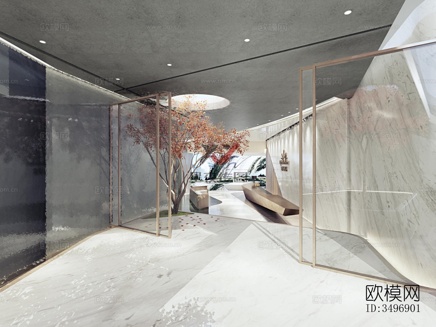 现代售楼处效果图下载（渲染图1）