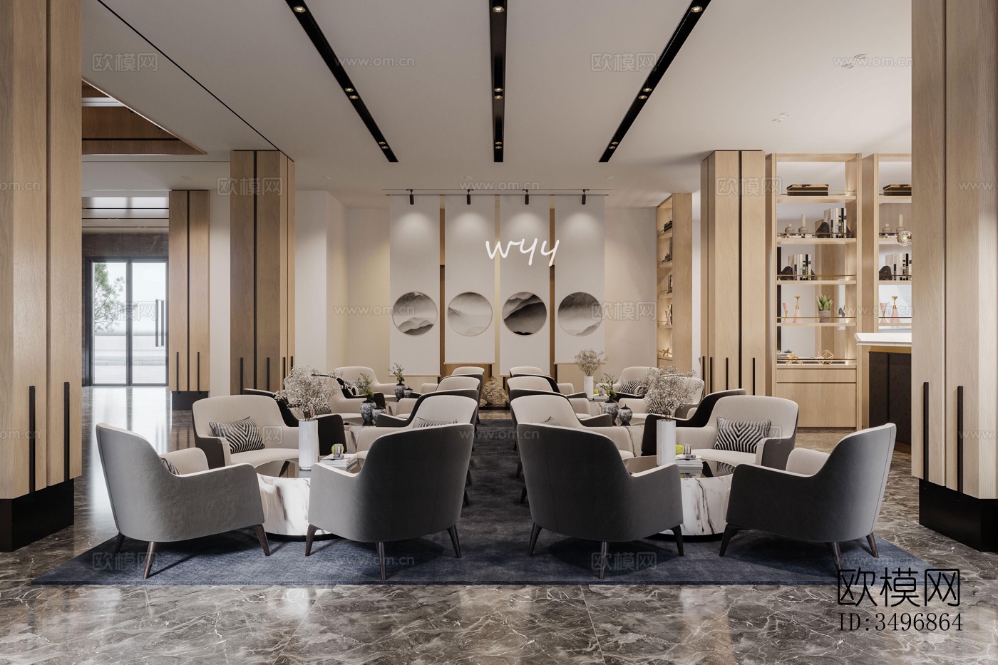 现代售楼处效果图下载（渲染图6）