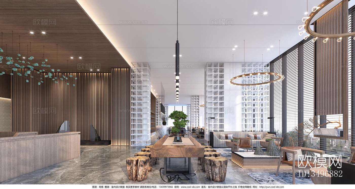 现代售楼处效果图下载（渲染图5）