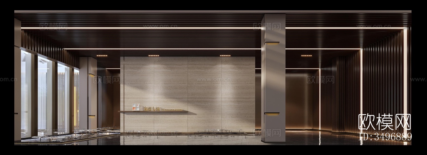 现代售楼处效果图下载（渲染图4）
