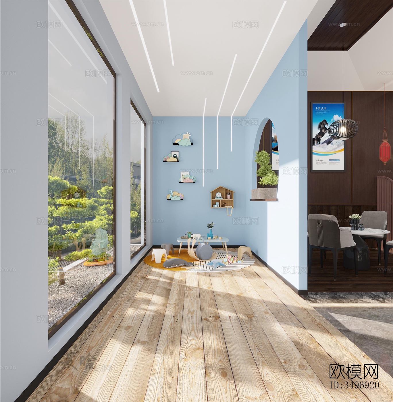 现代售楼处效果图下载（渲染图2）