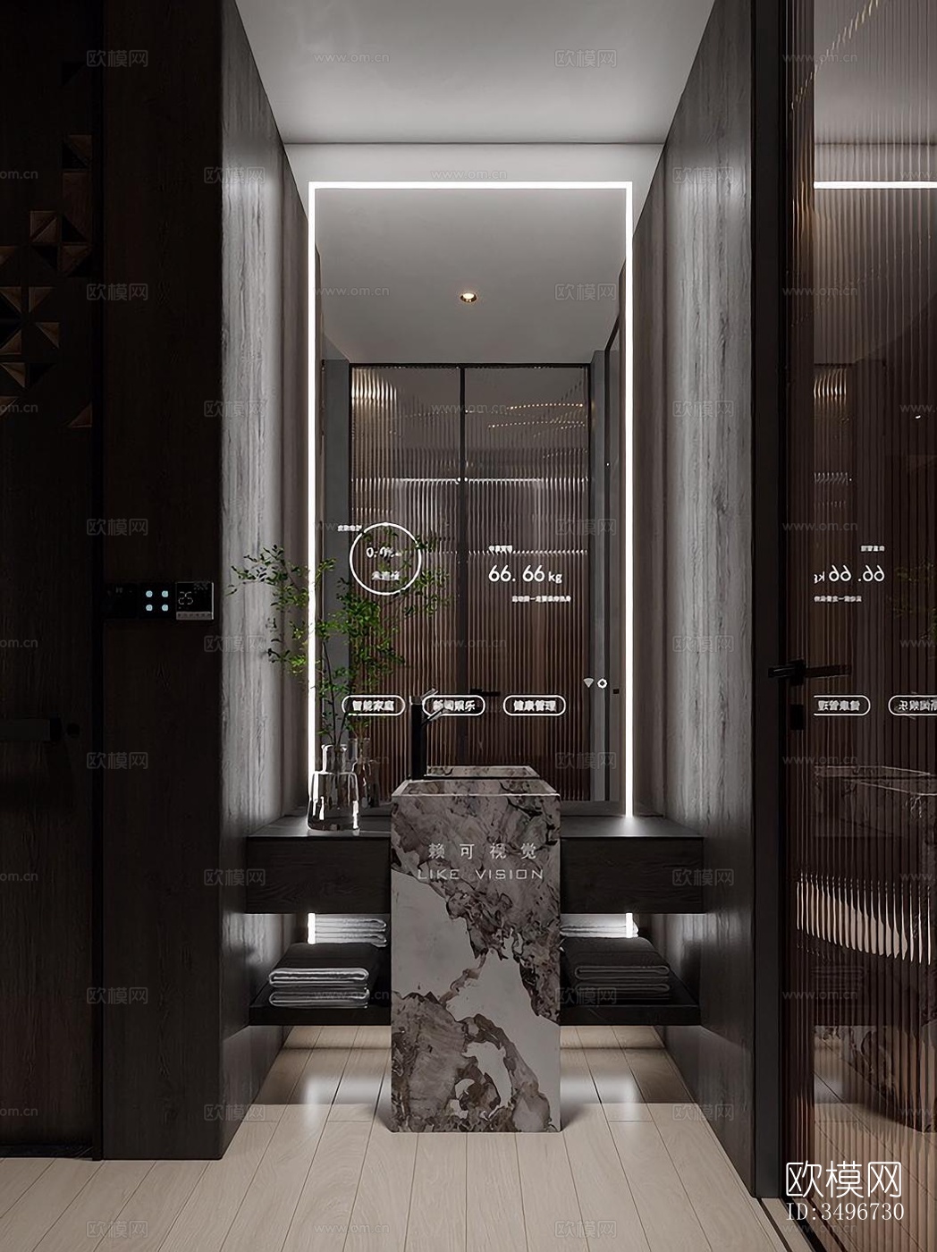 新中式售楼处效果图下载（渲染图9）