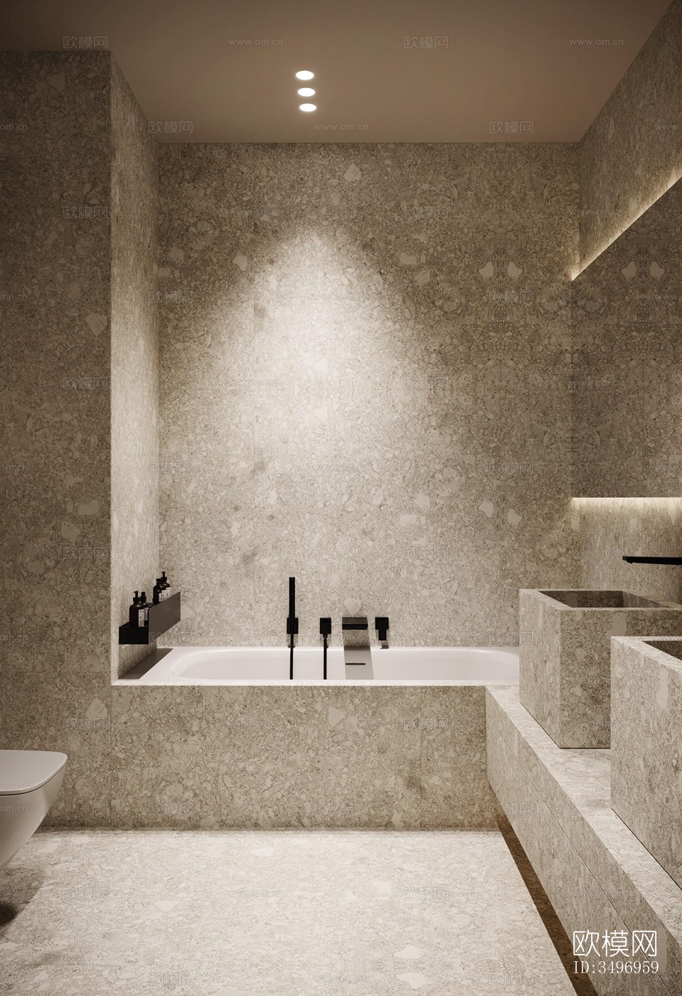 现代大平层效果图下载（渲染图11）