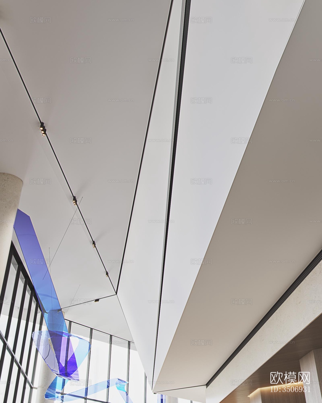 现代售楼处效果图下载（渲染图2）