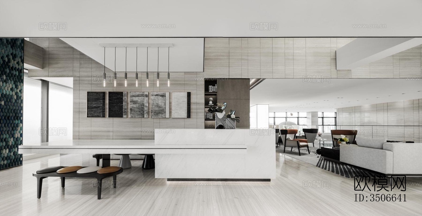 现代售楼处效果图下载（渲染图8）