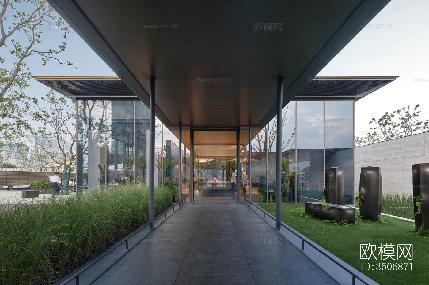 现代售楼处效果图下载（渲染图6）