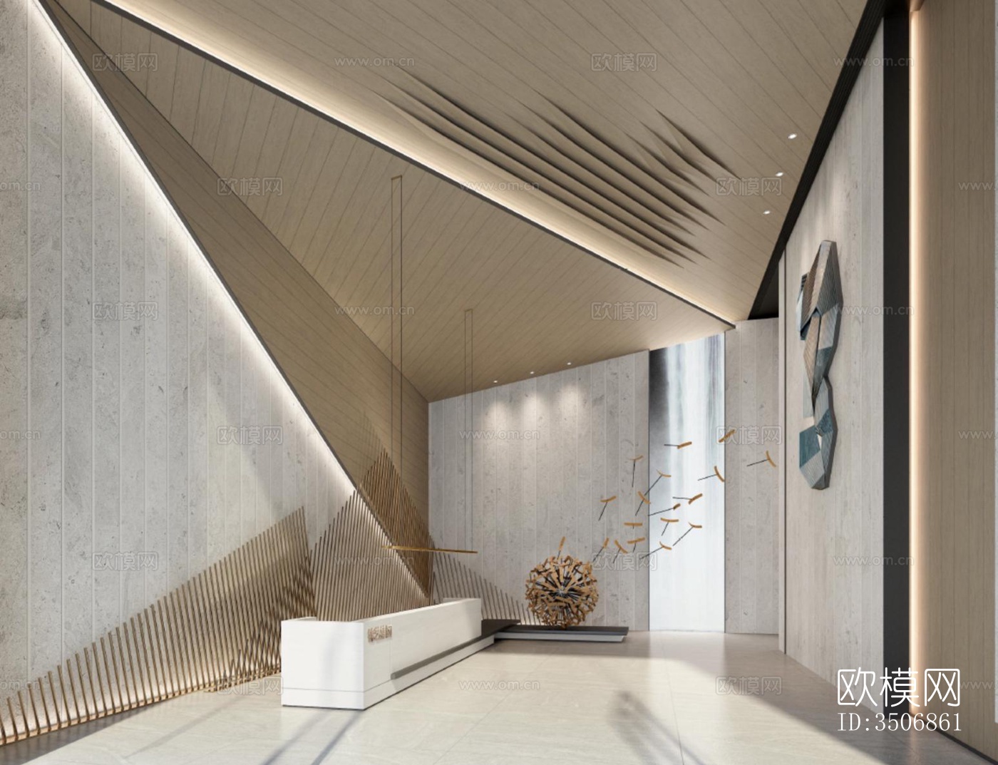 现代售楼处效果图下载（渲染图5）