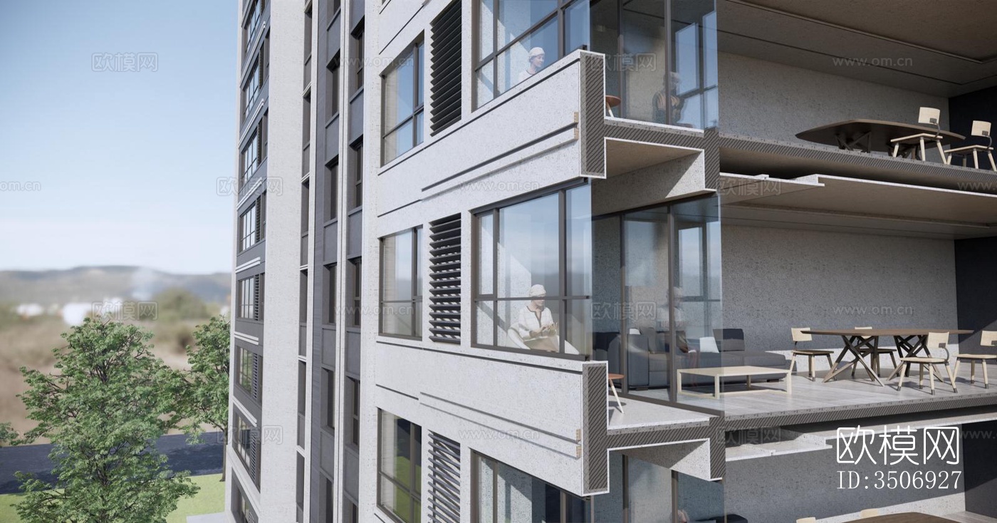 现代售楼处效果图下载（渲染图4）