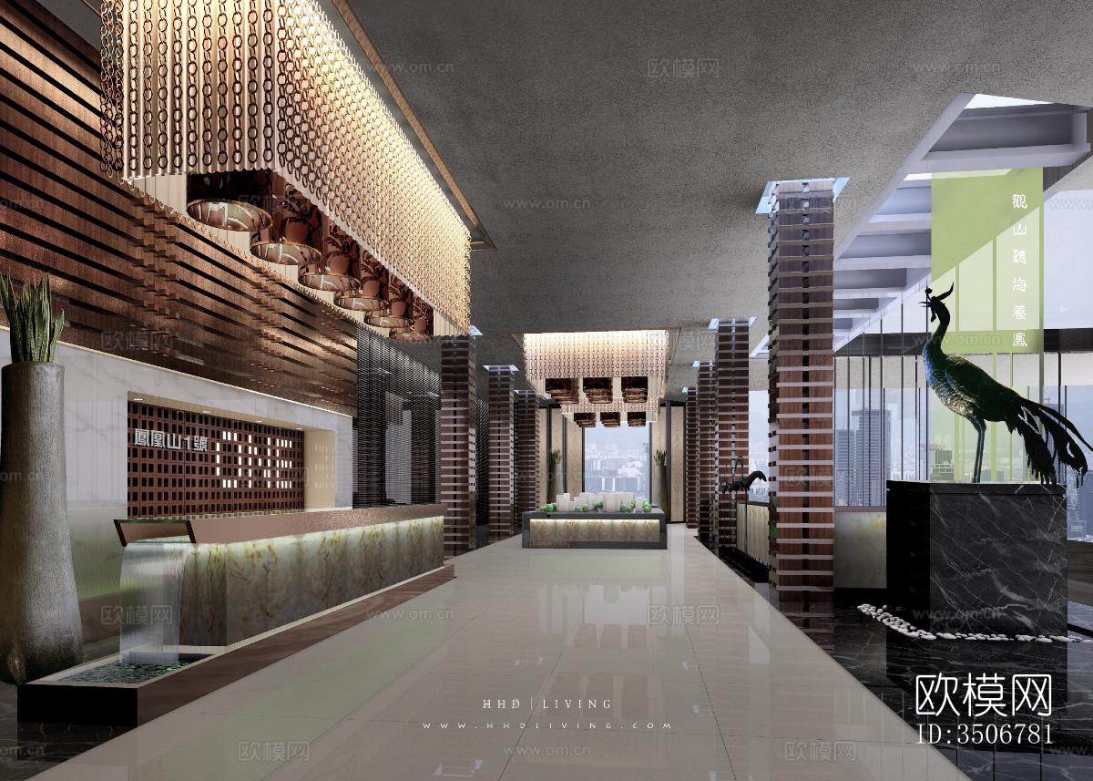 现代售楼处效果图下载（渲染图4）