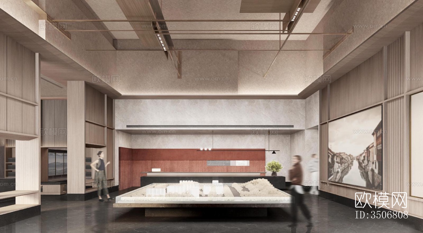 现代售楼处效果图下载（渲染图6）