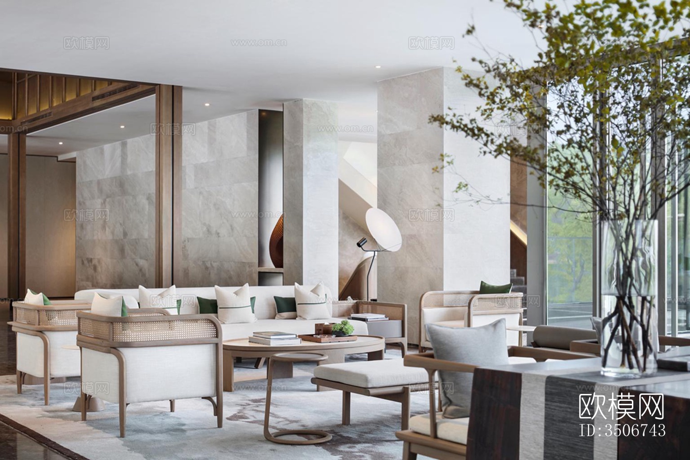 现代售楼处效果图下载（渲染图1）