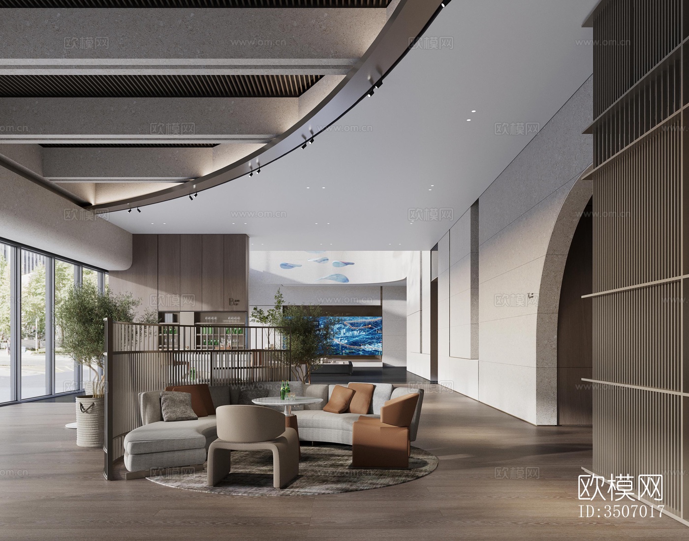 现代售楼处效果图下载（渲染图4）