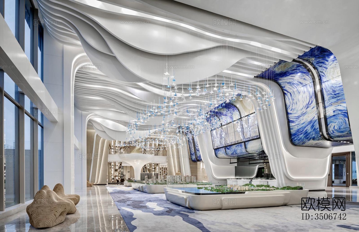 现代售楼处效果图下载（渲染图5）