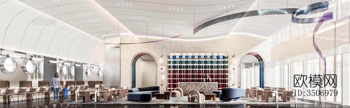 现代售楼处效果图下载（渲染图5）