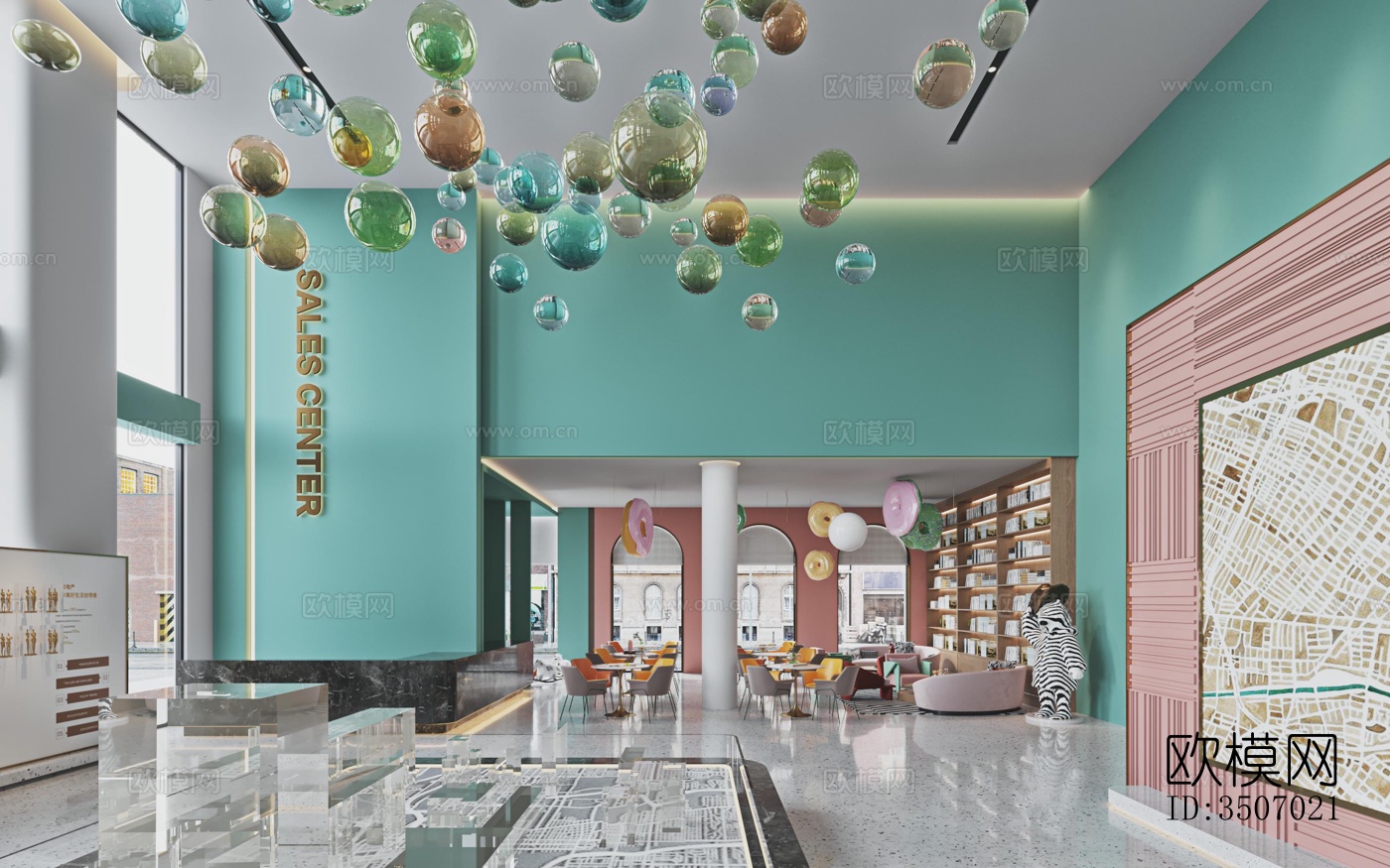 现代售楼处效果图下载（渲染图2）