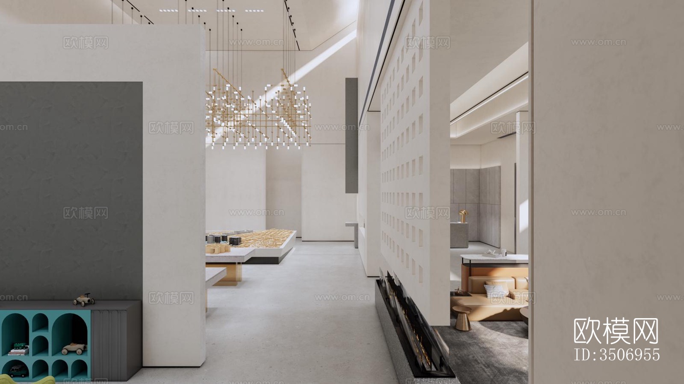 现代售楼处效果图下载（渲染图10）