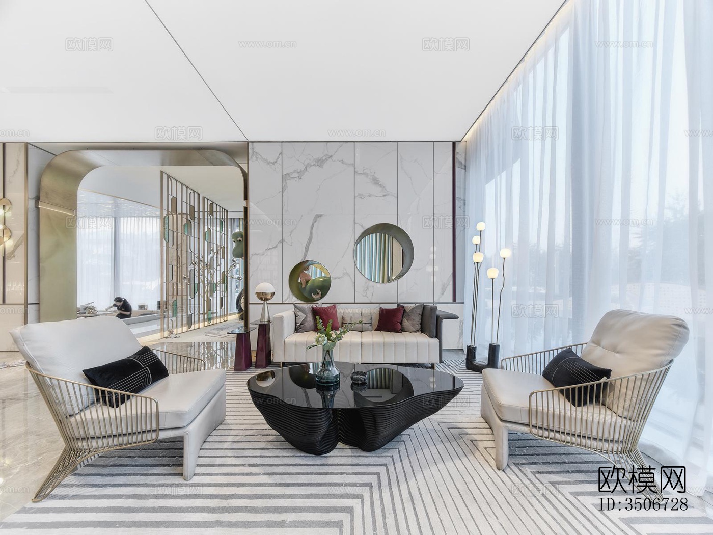 现代售楼处效果图下载（渲染图5）