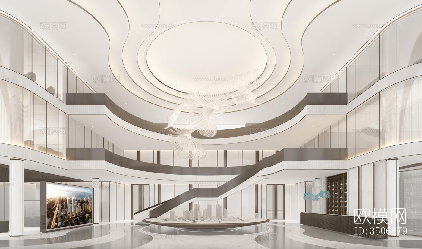 现代售楼处效果图下载（渲染图5）