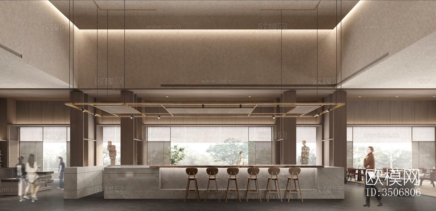 现代售楼处效果图下载（渲染图6）