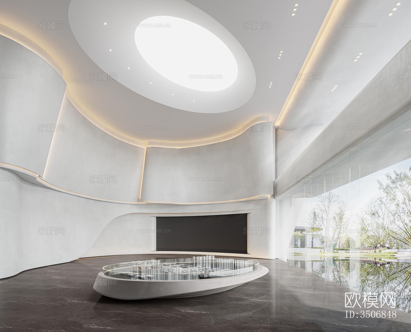 现代售楼处效果图下载（渲染图12）