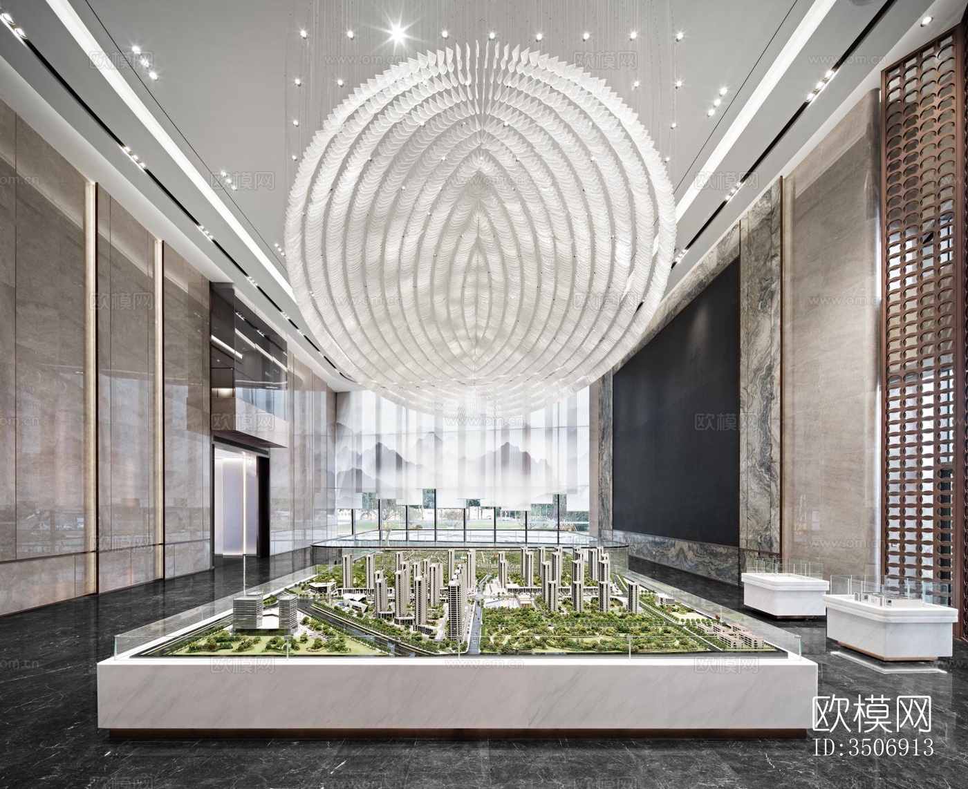 现代售楼处效果图下载（渲染图5）