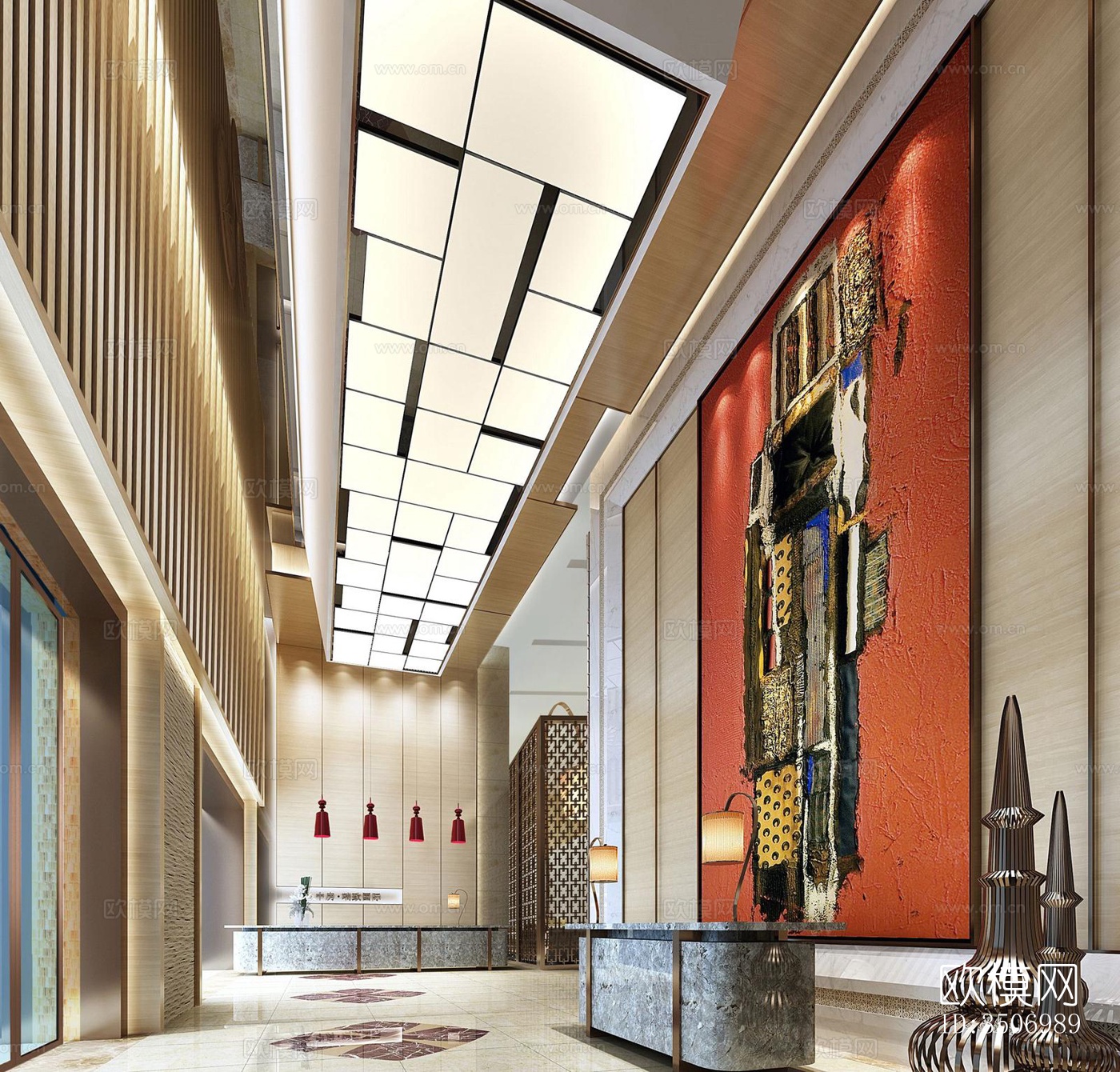 现代售楼处效果图下载（渲染图7）