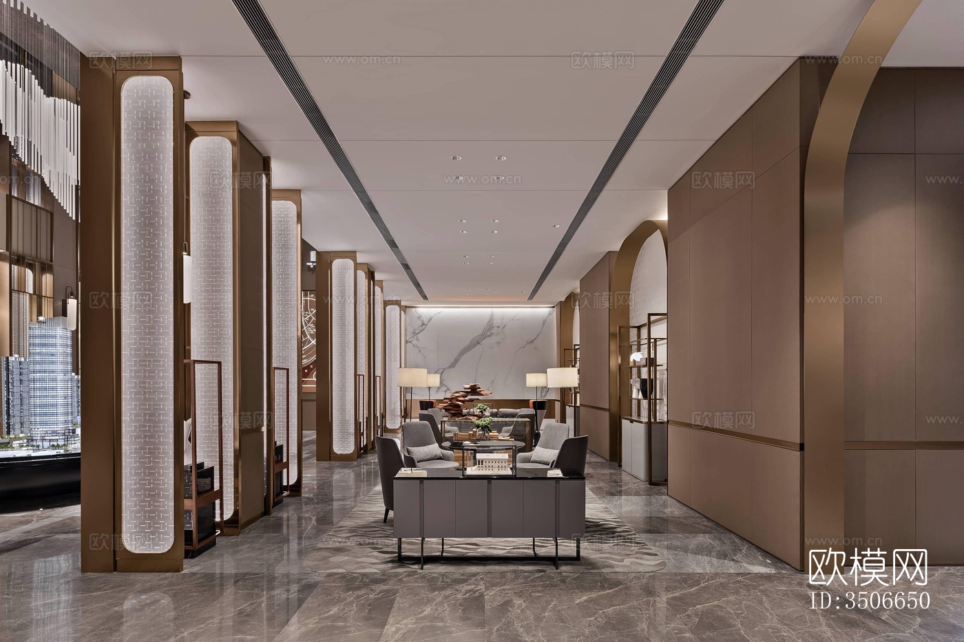 现代售楼处效果图下载（渲染图4）