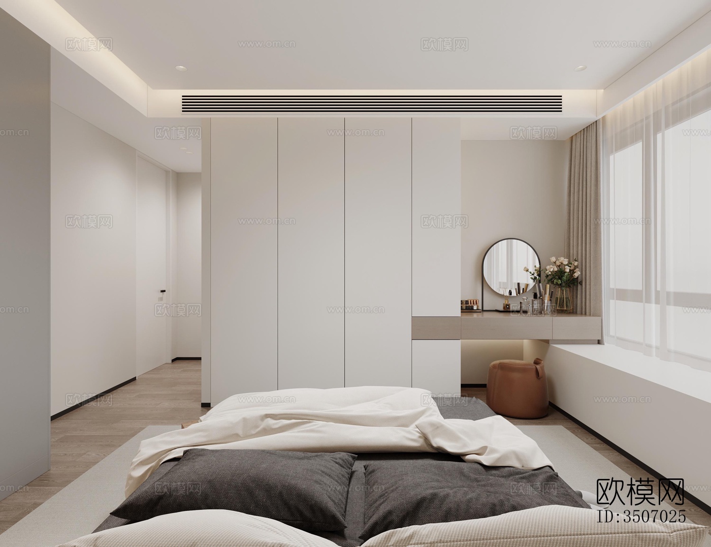 现代大平层效果图下载（渲染图5）